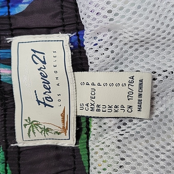 EUC- Forever 21 Tropical Print Swim Trunks - Picture 4 of 4